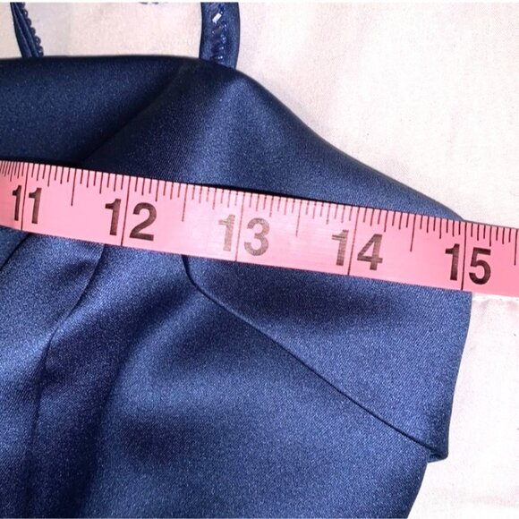 Alfred Angelo Strapless Indigo Two-Piece Dress Size 8 Satin & Tulle - Picture 11 of 13